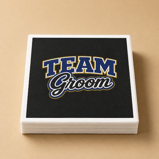 Team Bräutigam Bold Hochzeitsgesellschaft Serviette