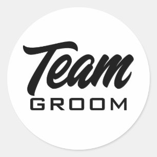 Team Bräutigam individuelle runde Aufkleber