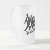 Team-Bräutigam (Männer) Mattglas Bierglas (Vorderseite Links)