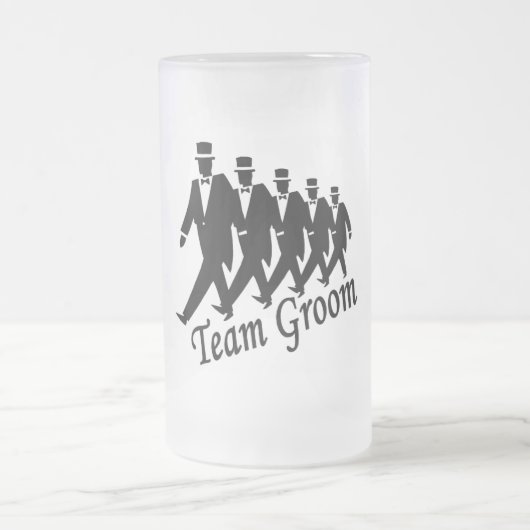 Team-Bräutigam (Männer) Mattglas Bierglas (Mittel)