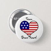 Team Brave Heart Button (Vorne & Hinten)