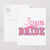 Team Bride 1 Postkarte (Vorne/Hinten)