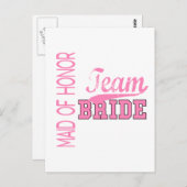Team Bride 1 TRAUZEUGIN Postkarte (Vorne/Hinten)