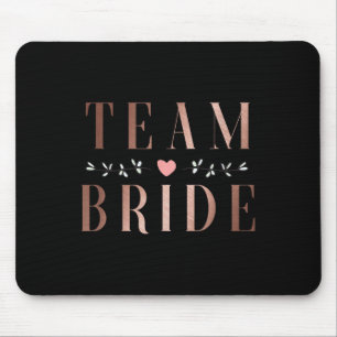 Team Bride Bachelor Brautparty Wedding Party Sq Mousepad