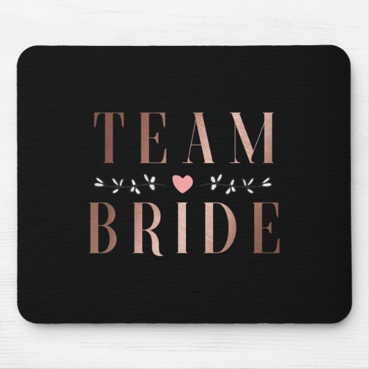 Team Bride Bachelor Brautparty Wedding Party Sq Mousepad (Vorne)