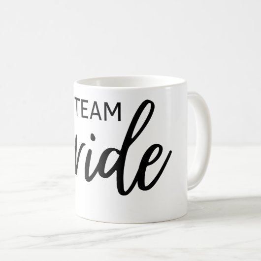 Team Bride Black Kaffeetasse (VorderseiteRechts)