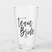 Team Bride | Black Script Glas (Vorderseite)