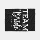 Team Bride Blume Bachelorette Brautparty Bride Fleecedecke (Vorderseite (Horizontal))
