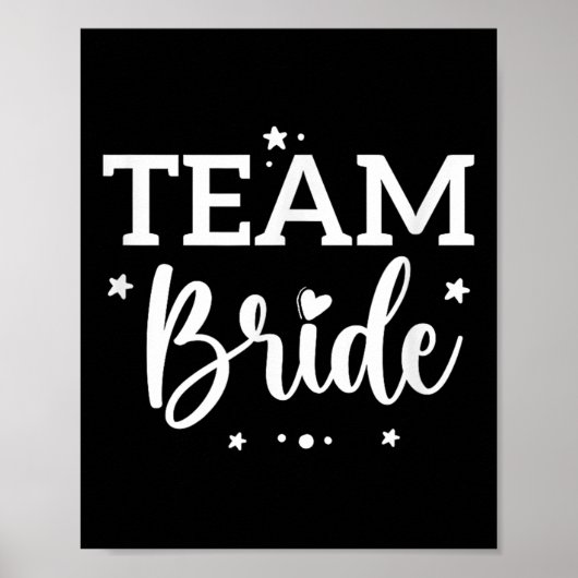 Team Bride Blume Bachelorette Brautparty Bride Poster (Vorne)