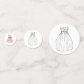 TEAM BRIDE Brautparty Bridesmaid Blumenmädchen Gow Konfetti (Vorderseiten)