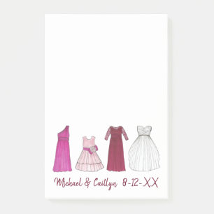 TEAM BRIDE Brautparty Bridesmaid Blumenmädchen Gow Post-it Klebezettel