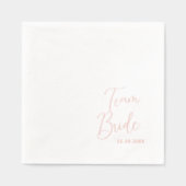 Team Bride Brautparty Servietten Mit Folie (Vorderseite)