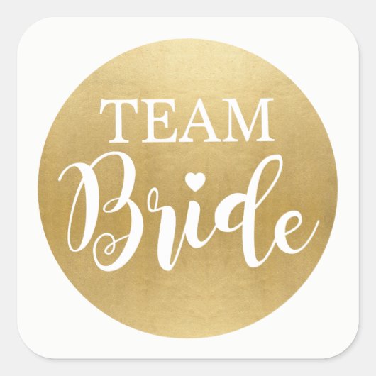 TEAM BRIDE Brautparty Stickers Gold Bridal (Vorderseite)