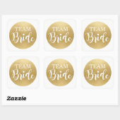 TEAM BRIDE Brautparty Stickers Gold Bridal (Blatt)