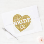 Team Bride Brautparty Stickers Gold Glitzer (Umschlag)