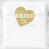 Team Bride Brautparty Stickers Gold Glitzer (Tasche)