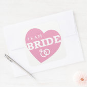 Team Bride Brautparty Stickers PINK Herz (Umschlag)
