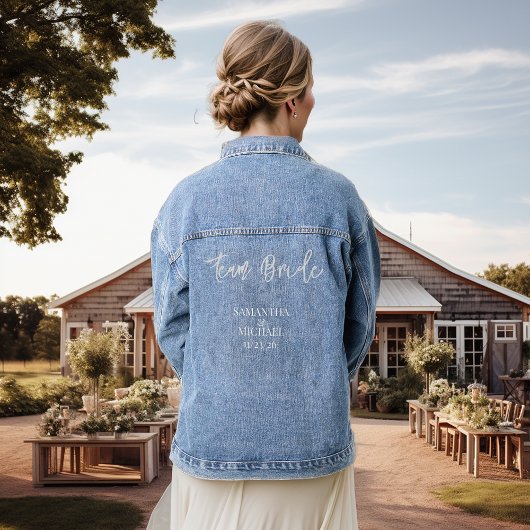 Team Bride Brautparty Trauzeugin Jeansjacke