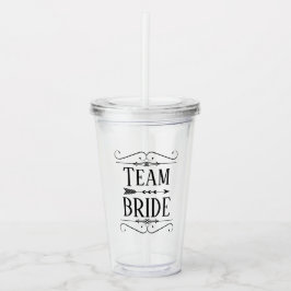 TEAM BRIDE BRAUTPARTY TUMBLER ACRYLTRINKBECHER