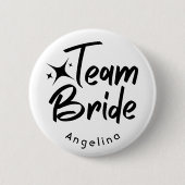 Team Bride Bridal Shower Button (Vorderseite)