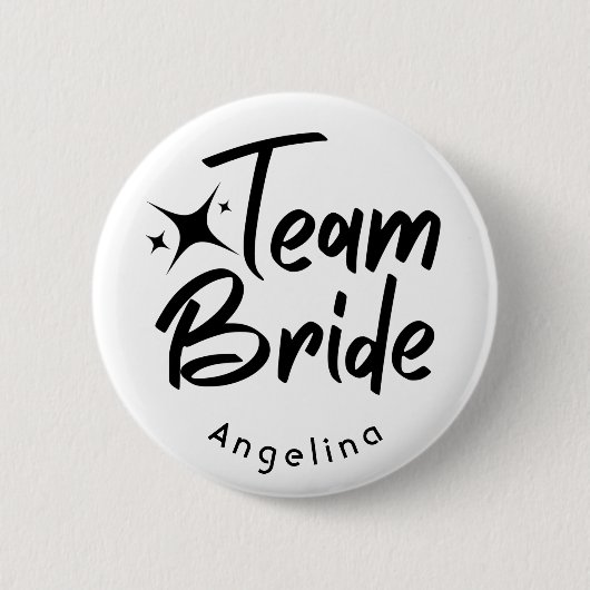 Team Bride Bridal Shower Button (Vorderseite)