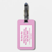 Team Bride Bridesmaids Bachelorette Weekend Pink Gepäckanhänger (Rückseite vertikal)