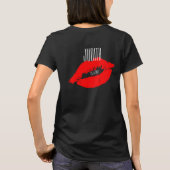 Team Bride Bridesmaier Name Red Lips Kisses T-Shirt (Rückseite)