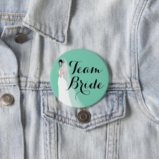 Team Bride Brünett Bride Button (Beispiel)