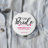 Team Bride Button. Kronen, Kupid-Arrow WEISS Button (Beispiel)