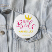 Team Bride Button. Kronen, Kupidreher, Herz Button (Beispiel)