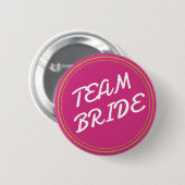 Team Bride Button Rose Blume (Vorne & Hinten)