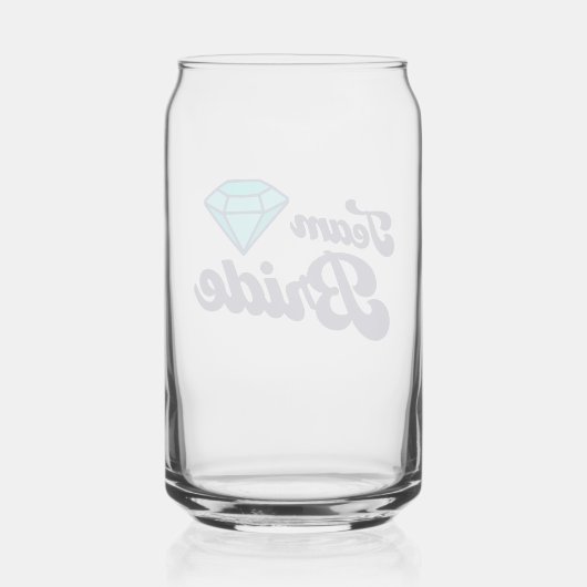 Team Bride Can Glass Dosenglas (Rückseite)