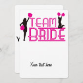 Team Bride - Cheerleader (Vorne/Hinten)