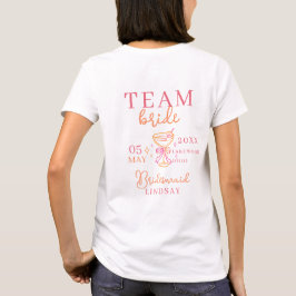  TEAM BRIDE! Coctail Bachelorette Party T-Shirt