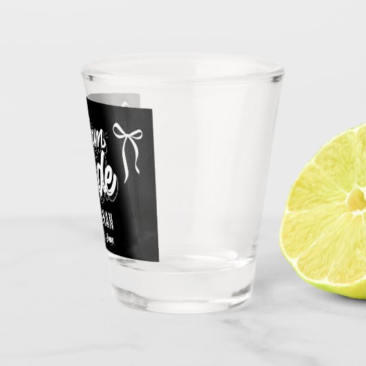 Team Bride Coquette Bow Bridesmaid Wedding Schnapsglas (Rechts)