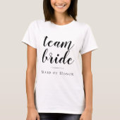 Team Bride | Custom Brautparty Shower or Wedding T-Shirt (Vorderseite)