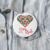 Team Bride Custom Script Ungarisch Matyo Folk Button (Beispiel)