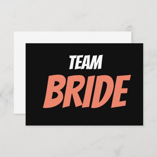 Team Bride Dankeskarte (Vorne/Hinten)