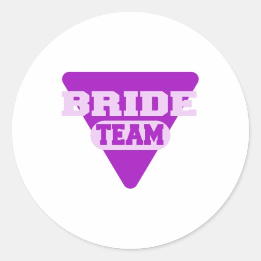 Team Bride Design Runder Aufkleber (Vorderseite)