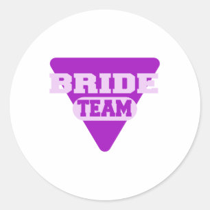 Team Bride Design Runder Aufkleber