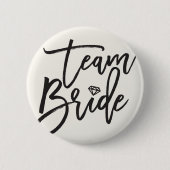 TEAM BRIDE Diamond Brautparty Stilvolle Hochzeit Button (Vorderseite)