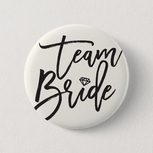 TEAM BRIDE Diamond Brautparty Stilvolle Hochzeit Button (Vorderseite)