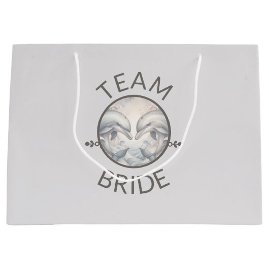 Team Bride Dolphin Style Frauen Große Geschenktüte (Vorderseite)