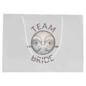 Team Bride Dolphin Style Frauen Große Geschenktüte (Rückseite)