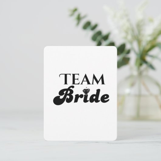 Team Bride Einladung (Stehend Vorderseite)