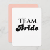 Team Bride Einladung (Vorne/Hinten)