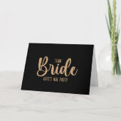 Team Bride Elegant Bachelorette Karte (Vorderseite)