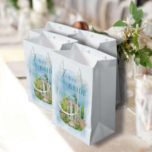 Team Bride Elegant Gazebo Statue taucht Blume Mittlere Geschenktüte