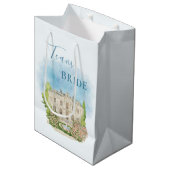 Team Bride Elegante Blume Piazza della Riforma Mittlere Geschenktüte (Vorderseite Schrägansicht)
