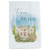 Team Bride Elegante Blume Piazza della Riforma Mittlere Geschenktüte (Vorderseite)
